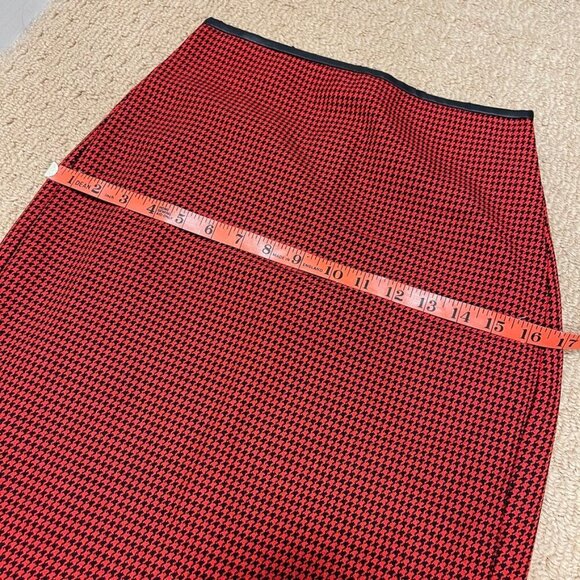 Express Houndstooth Pencil Skirt Red Black – 0 - Picture 10 of 12